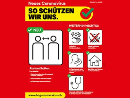 Ab sofort geltende Präventionsmassnahmen